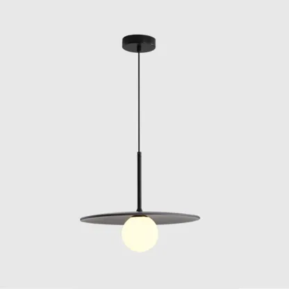 Modern White Glass Pendant Light with Adjustable Length for Home Decor Image - 2