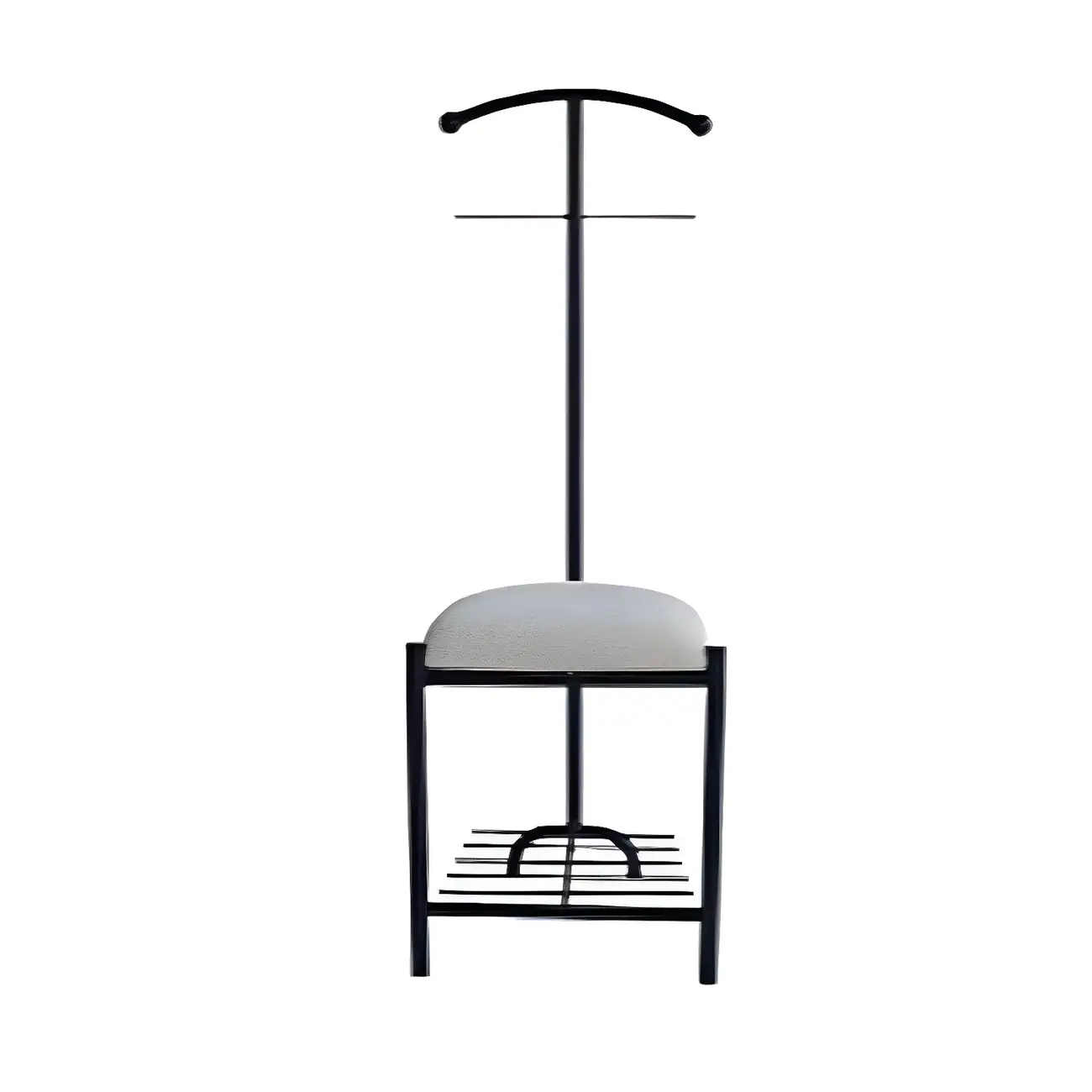 Modern Black Metal Coat Rack with Shoe Storage Image - 5 | homeyfad