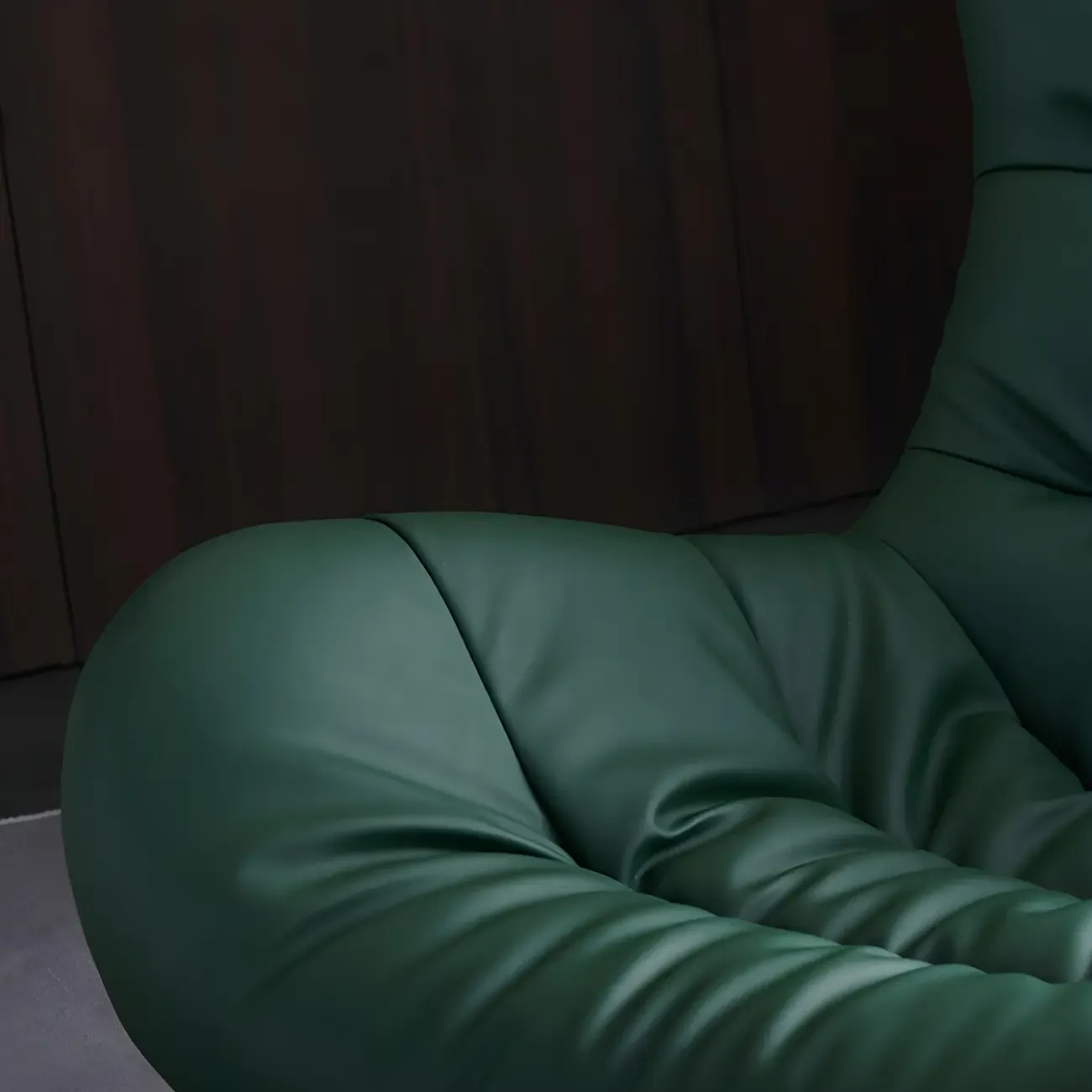 Vintage Green Upholstered Rocking Chair with Ottoman for Indoor Image - 11