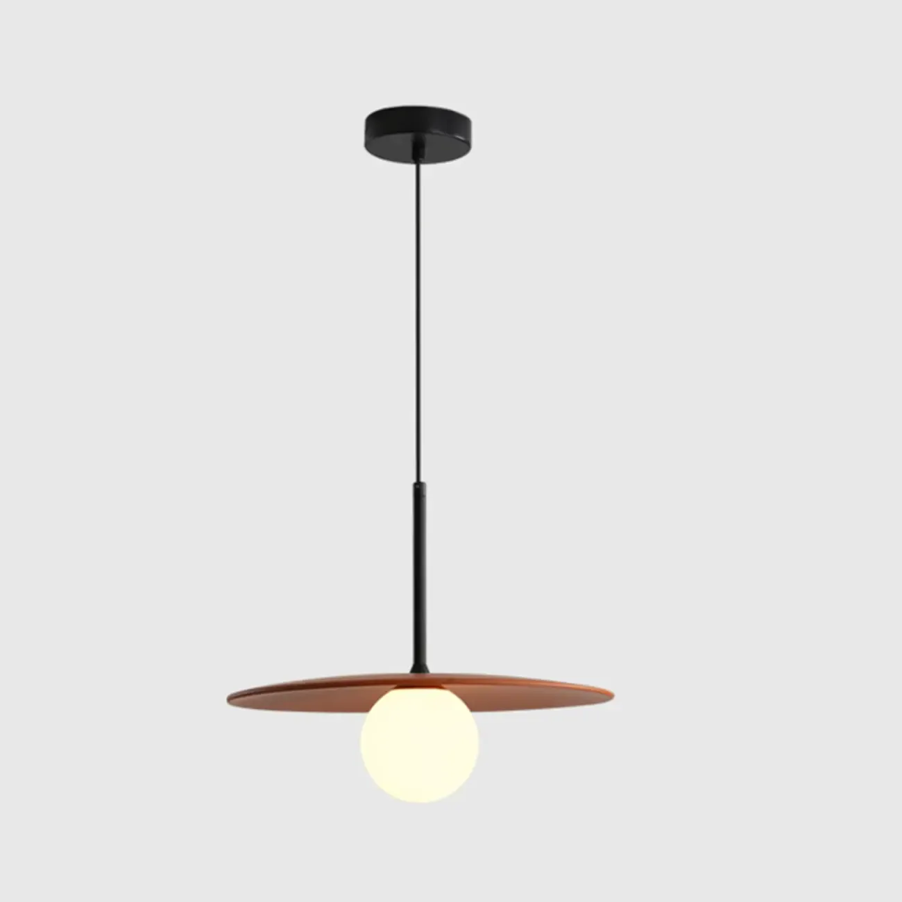 Modern White Glass Pendant Light with Adjustable Length for Home Decor Image - 7