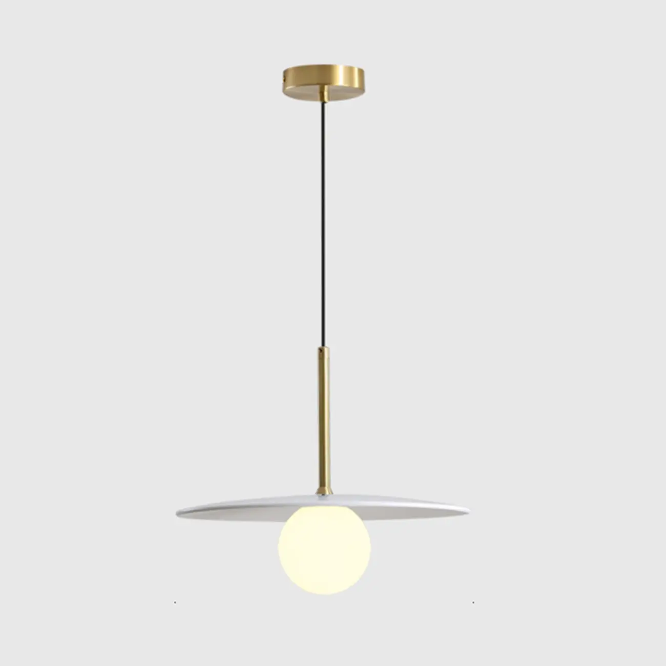 Modern White Glass Pendant Light with Adjustable Length for Home Decor Image - 9 | homeyfad