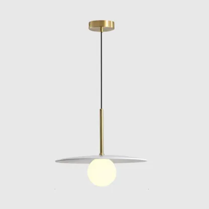 Modern White Glass Pendant Light with Adjustable Length for Home Decor Image - 9