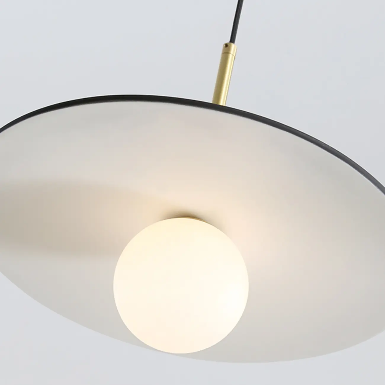 Modern White Glass Pendant Light with Adjustable Length for Home Decor Image - 10 | homeyfad