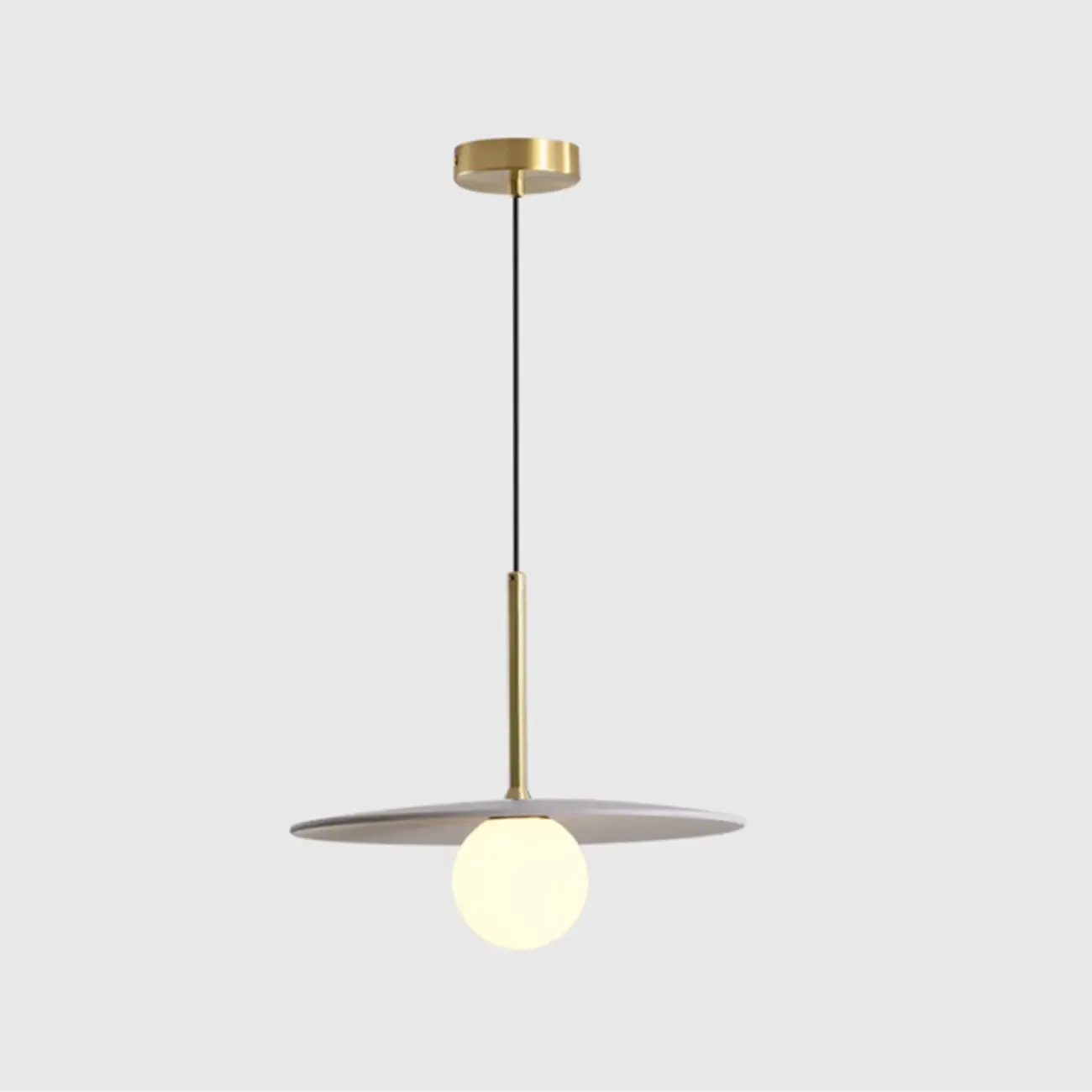 Modern White Glass Pendant Light with Adjustable Length for Home Decor Image - 12