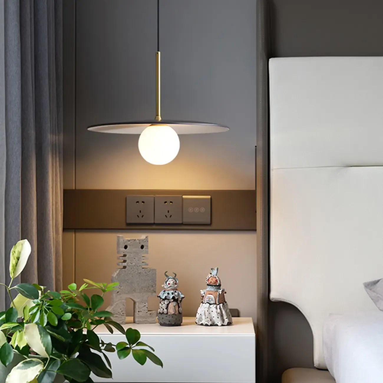 Modern White Glass Pendant Light with Adjustable Length for Home Decor Image - 15