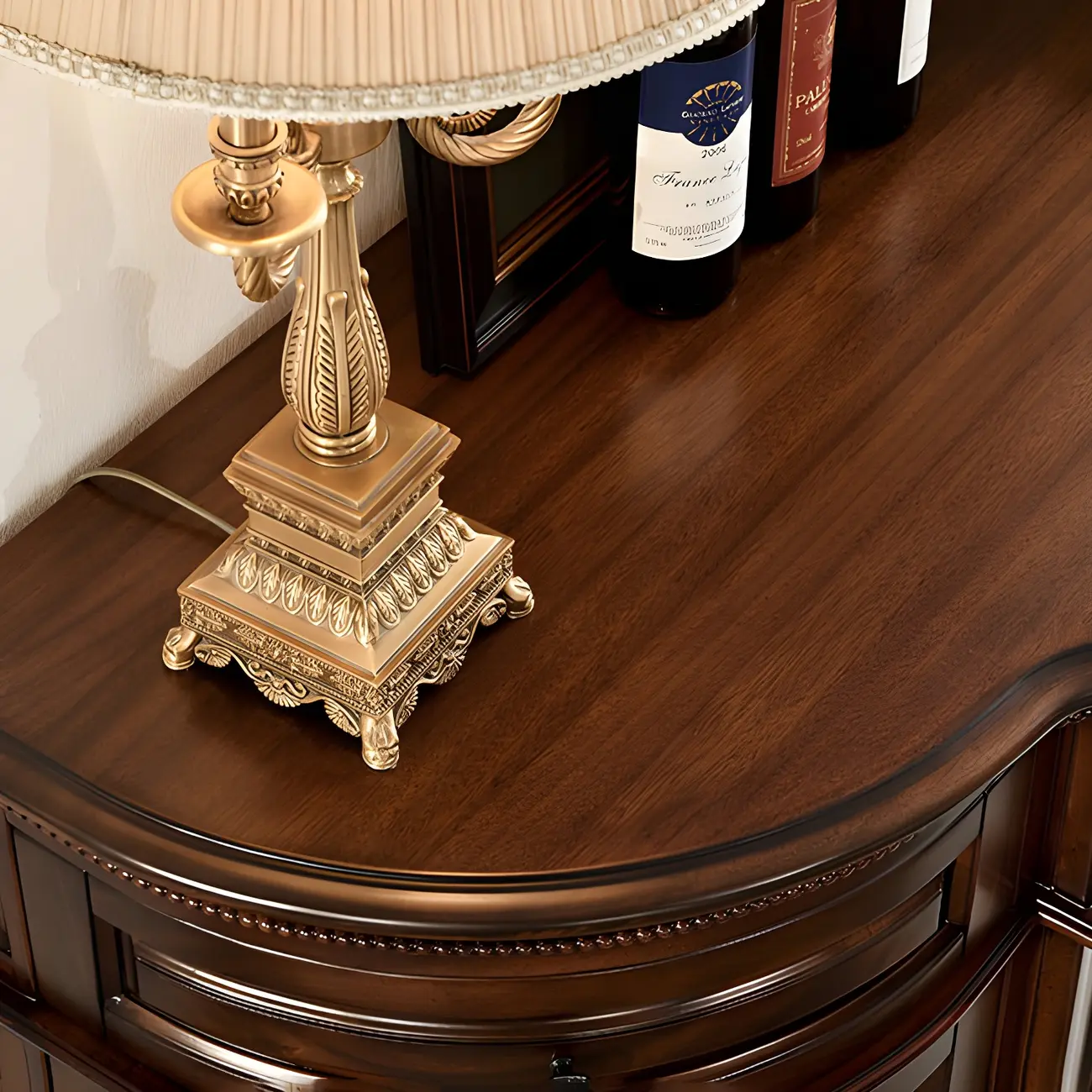 Traditional Brown Wooden Sideboard with Drawers and Cabinets Image - 7 | homeyfad