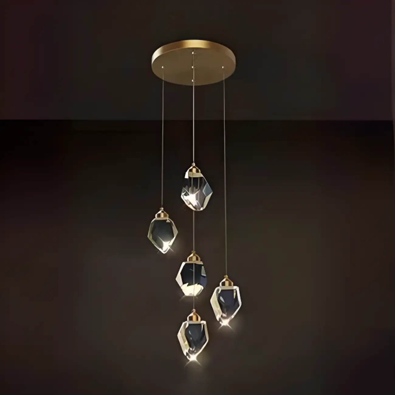 Residential Use Trendy Cast Iron Transparent Led Light Direct Connection Pendant Lamp with String Image - 6 | homeyfad