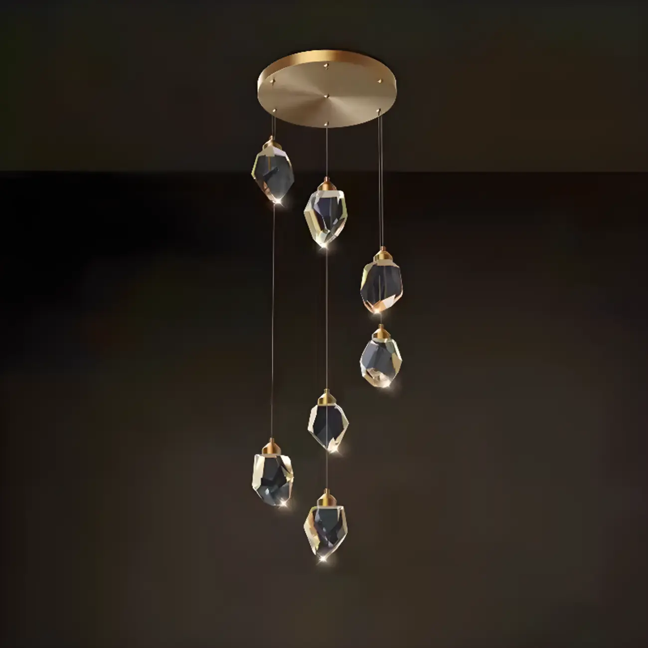 Residential Use Trendy Cast Iron Transparent Led Light Direct Connection Pendant Lamp with String Image - 13 | homeyfad