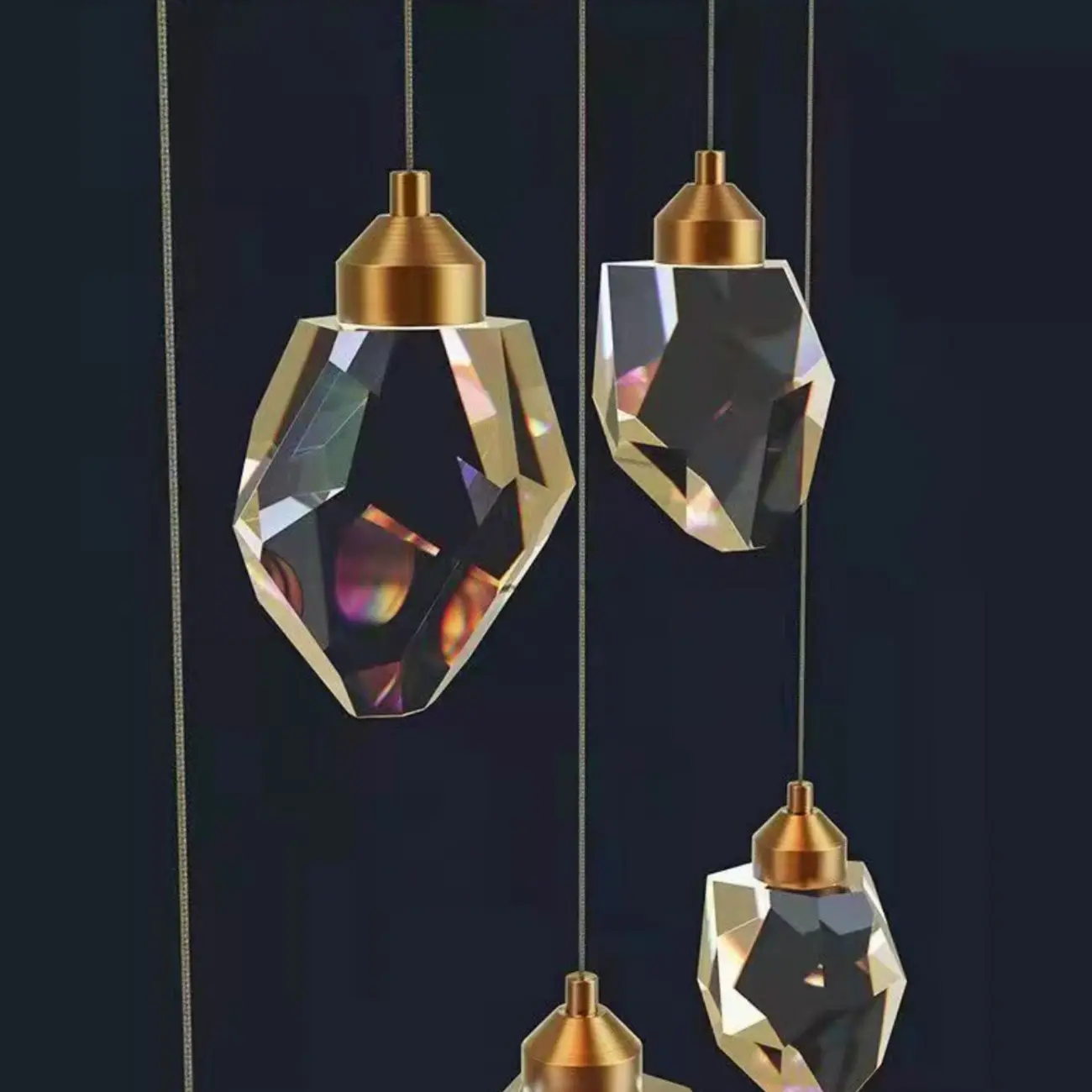 Residential Use Trendy Cast Iron Transparent Led Light Direct Connection Pendant Lamp with String Image - 18 | homeyfad