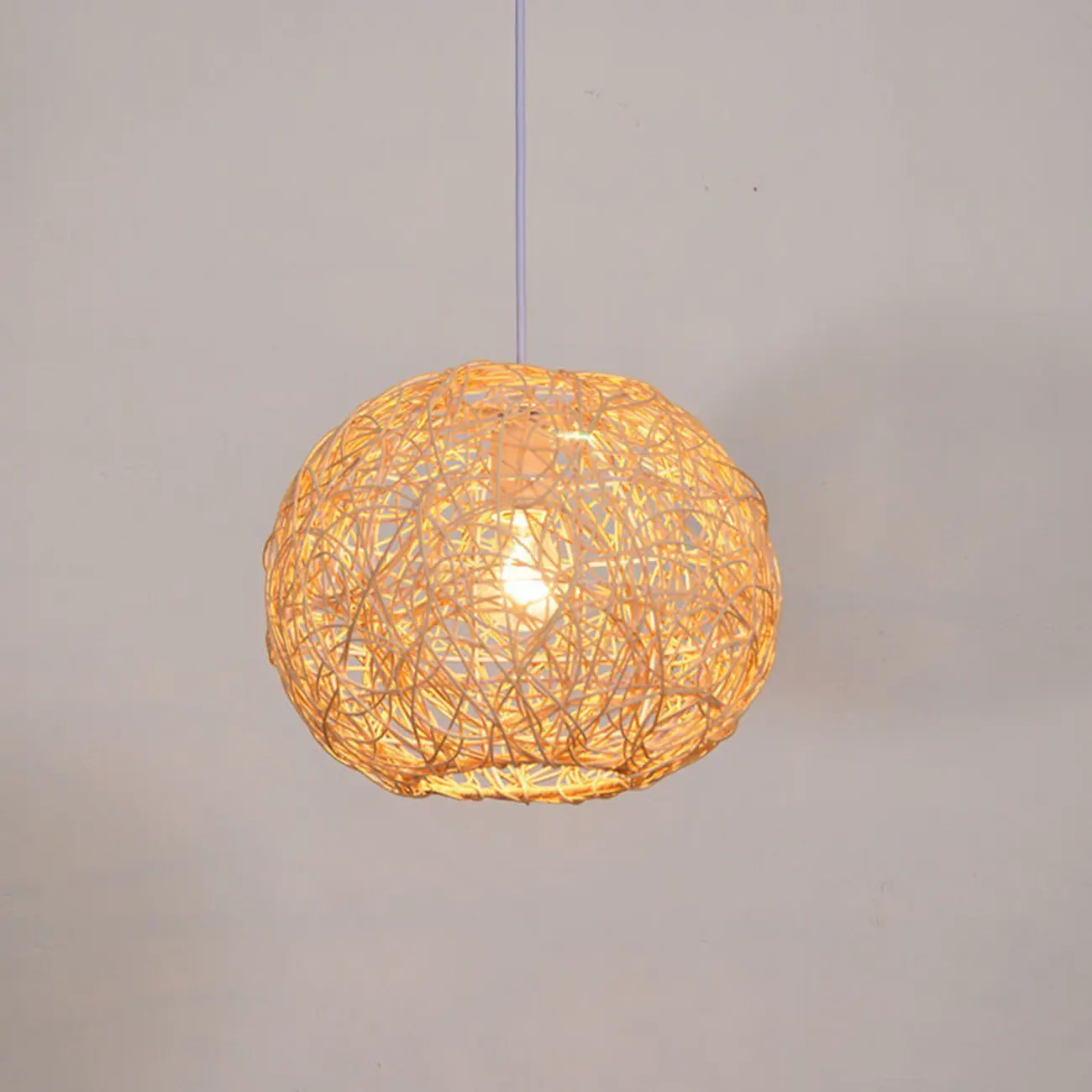 Glam Woven Ball Pendant Light for Living Room Decor Image - 7 | homeyfad