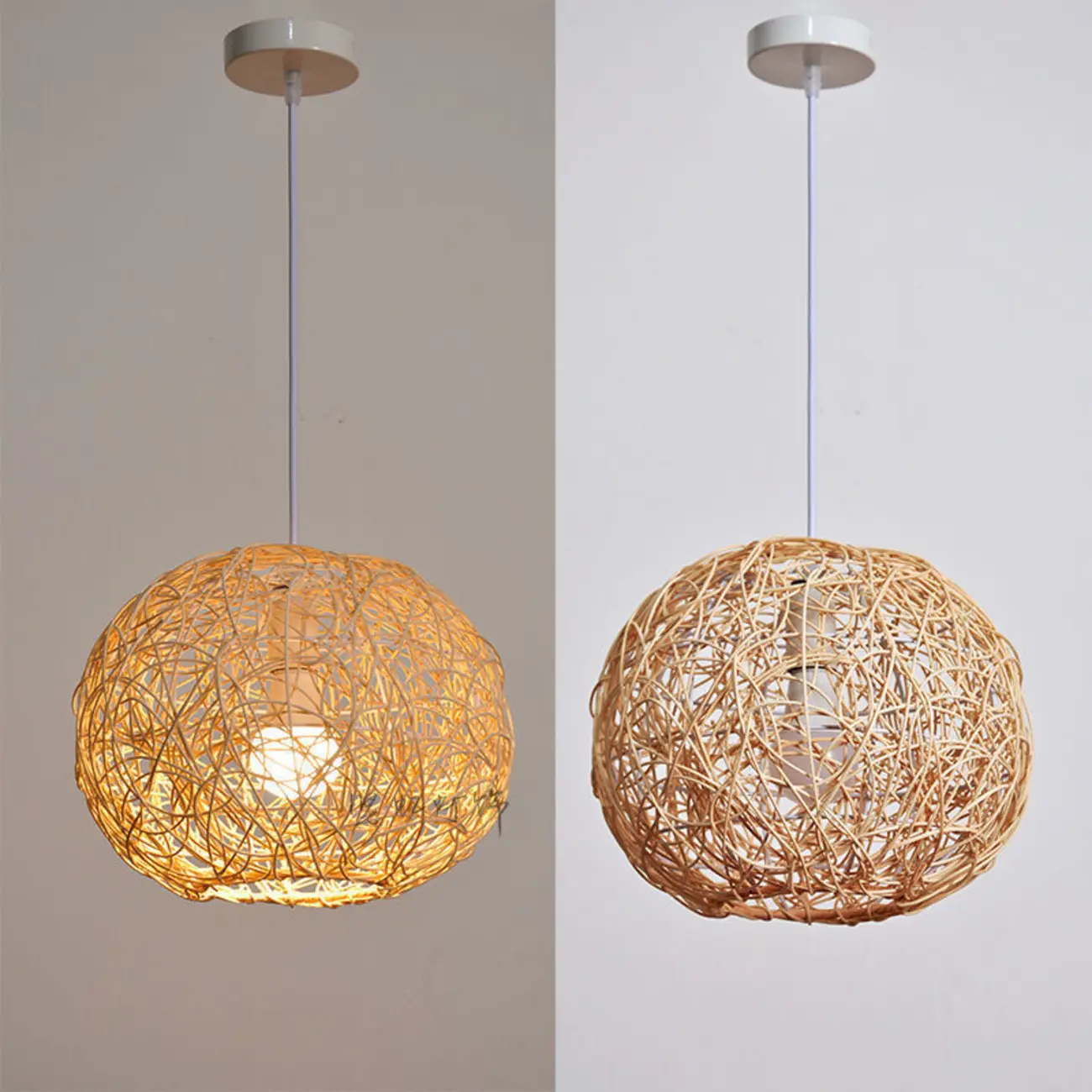 Glam Woven Ball Pendant Light for Living Room Decor Image - 8 | homeyfad