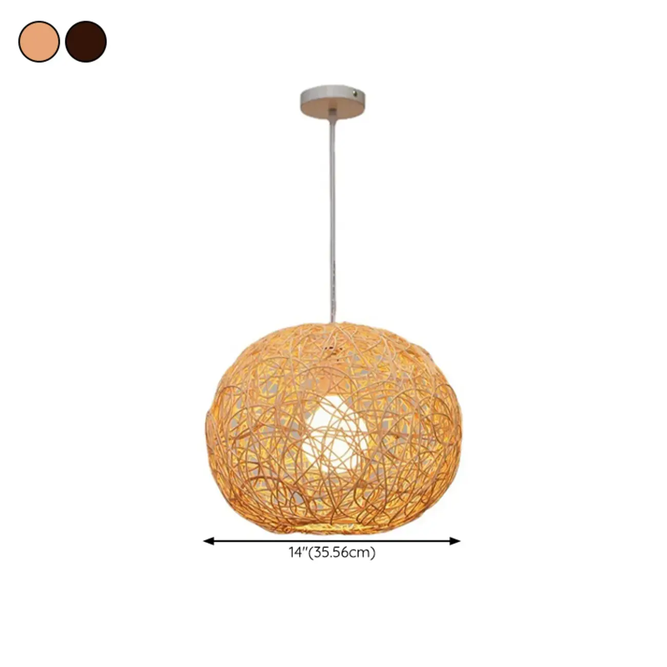 Glam Woven Ball Pendant Light for Living Room Decor Image - 13 | homeyfad
