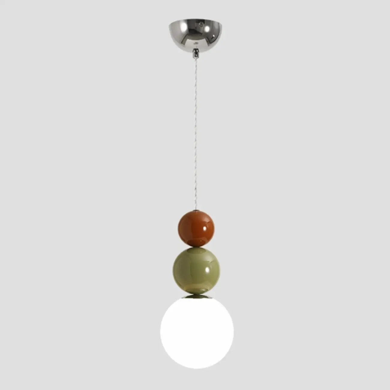Nordic Minimalist 3 Globe Pendant Light with White Glass Shade for Bedroom Room Image - 6 | homeyfad
