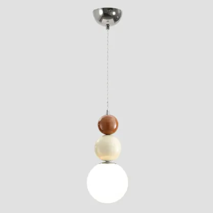 Nordic Minimalist 3 Globe Pendant Light with White Glass Shade for Bedroom Room Image - 7
