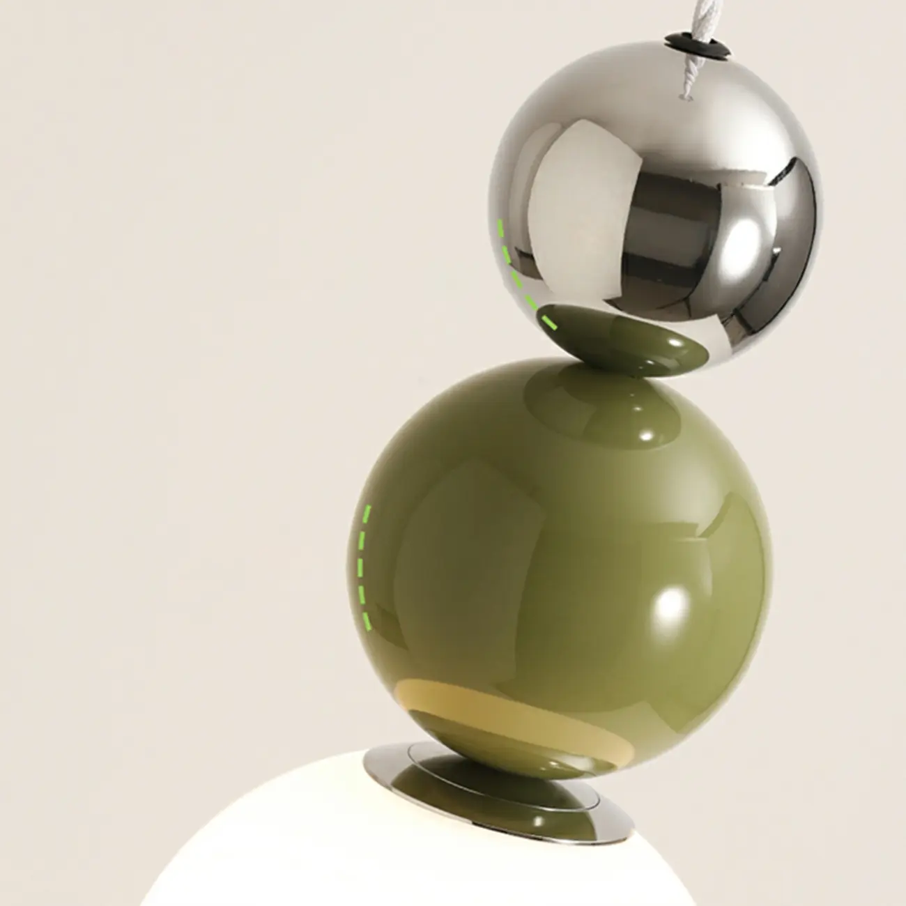 Nordic Minimalist 3 Globe Pendant Light with White Glass Shade for Bedroom Room Image - 9 | homeyfad