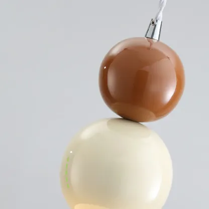 Nordic Minimalist 3 Globe Pendant Light with White Glass Shade for Bedroom Room Image - 10