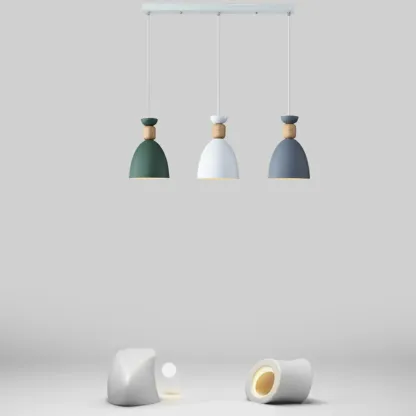 Nordic Multi-Color Metal Dome Pendant Light for Dining Room Image - 1