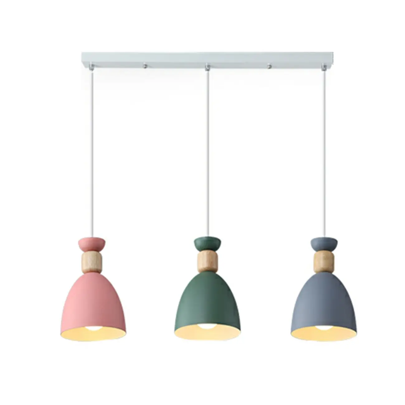 Nordic Multi-Color Metal Dome Pendant Light for Dining Room Image - 6 | homeyfad