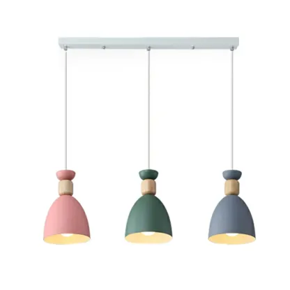 Nordic Multi-Color Metal Dome Pendant Light for Dining Room Image - 6