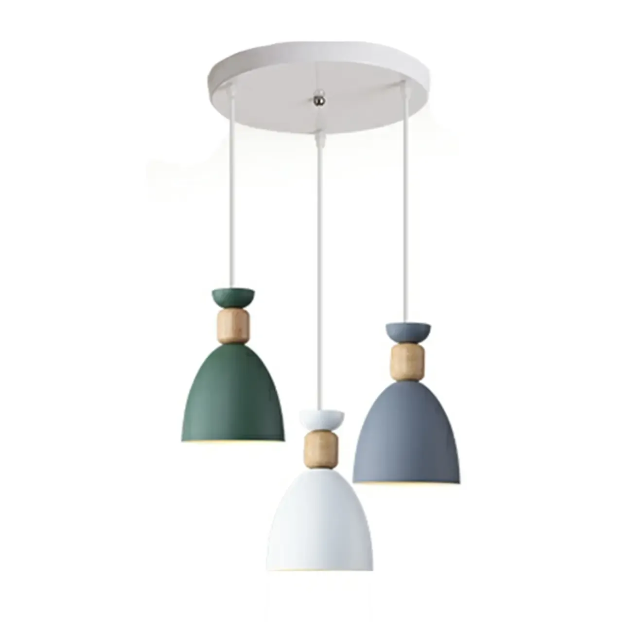 Nordic Multi-Color Metal Dome Pendant Light for Dining Room Image - 7