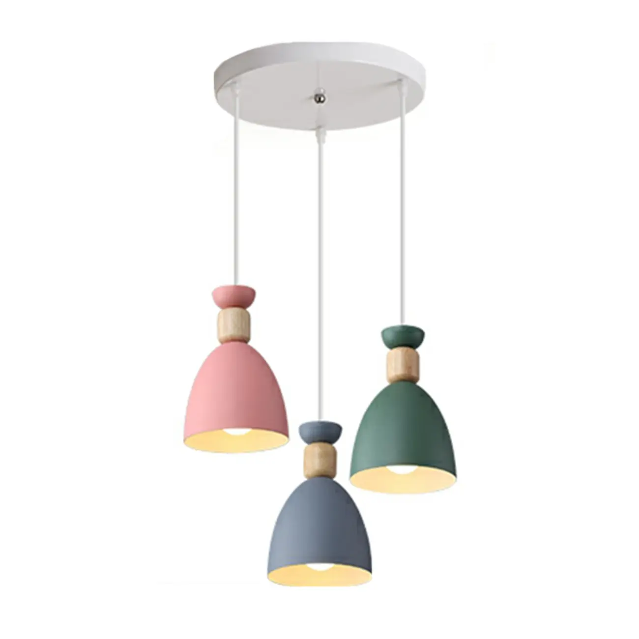 Nordic Multi-Color Metal Dome Pendant Light for Dining Room Image - 8 | homeyfad