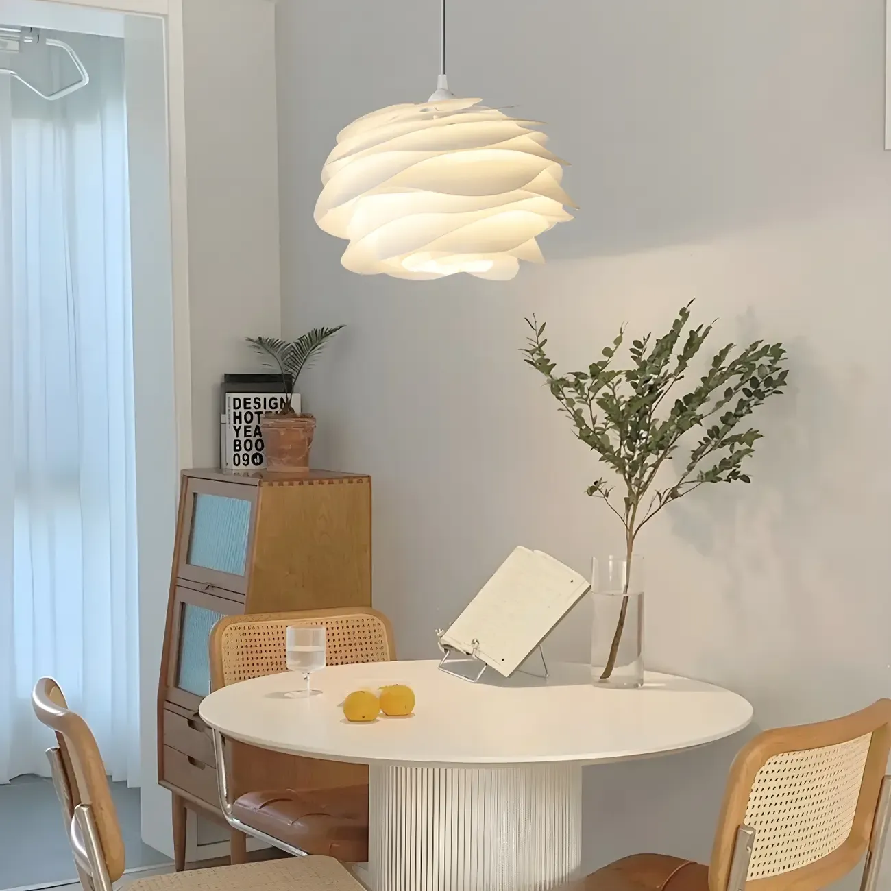 Modern Contemporary Bedroom LED Pendant light with Adjustable Length Image - 4