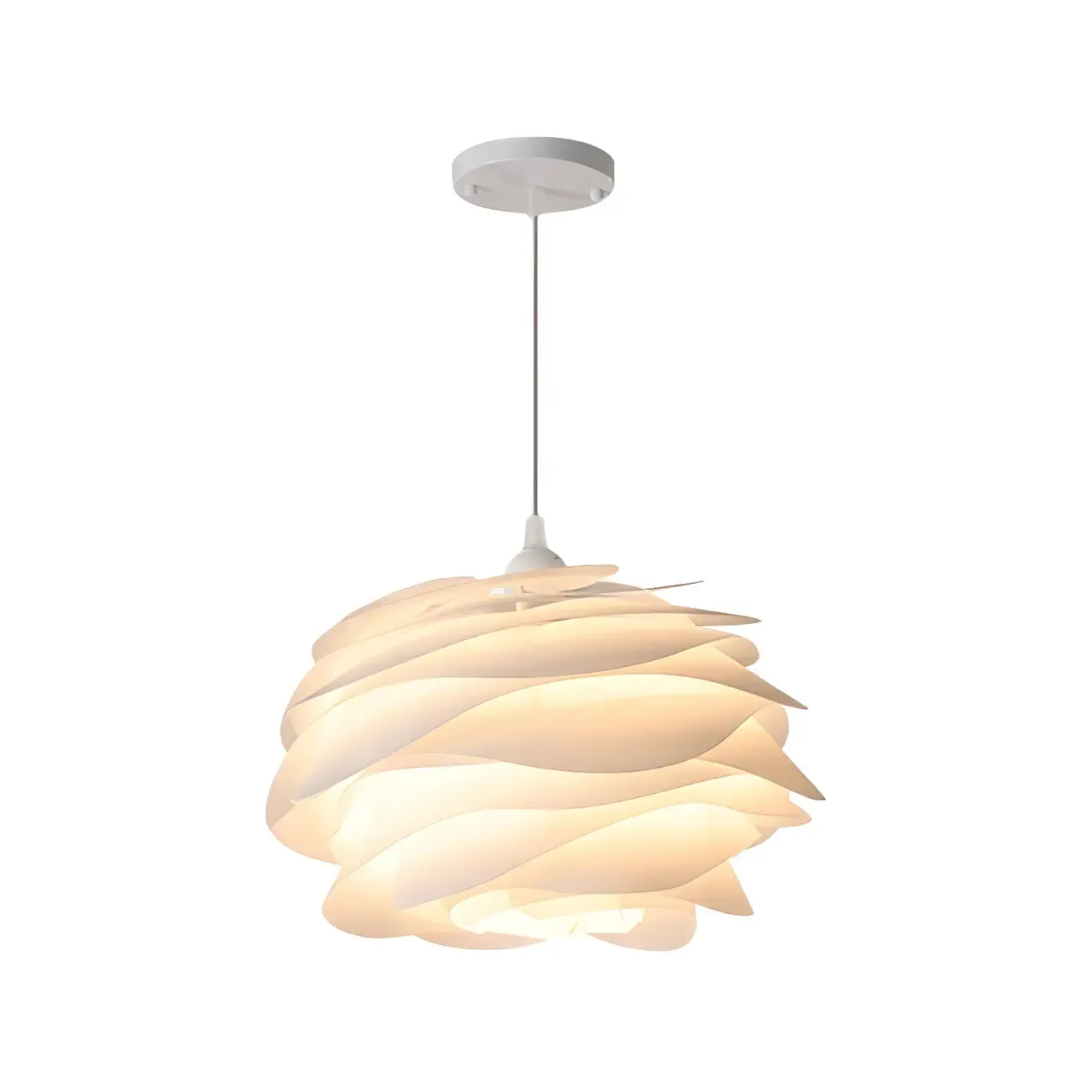 Modern Contemporary Bedroom LED Pendant light with Adjustable Length Image - 5