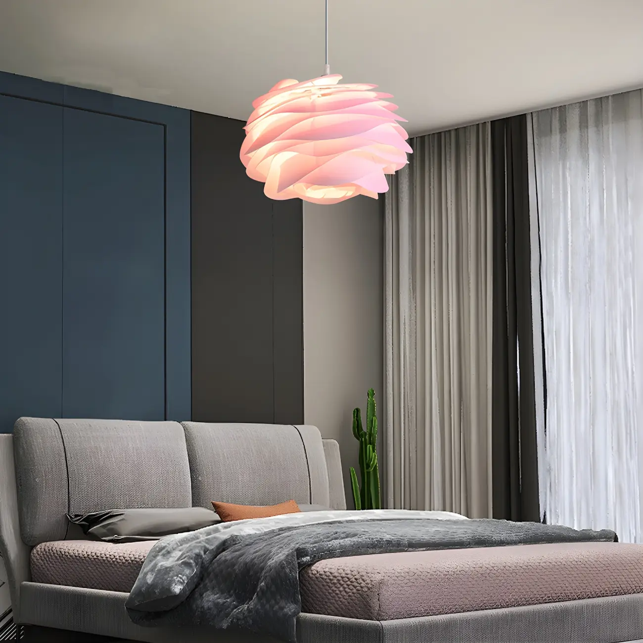 Modern Contemporary Bedroom LED Pendant light with Adjustable Length Image - 8 | homeyfad