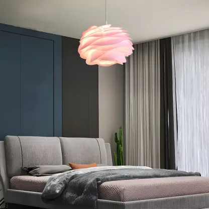 Modern Contemporary Bedroom LED Pendant light with Adjustable Length Image - 8