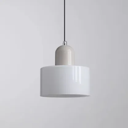 Cream Small Pendant Light with Glass Shade for Bedroom Image - 10
