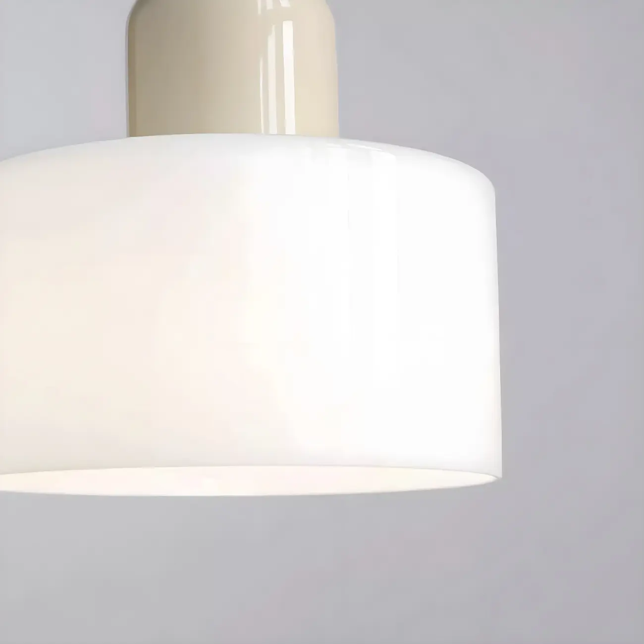 Cream Small Pendant Light with Glass Shade for Bedroom Image - 14 | homeyfad