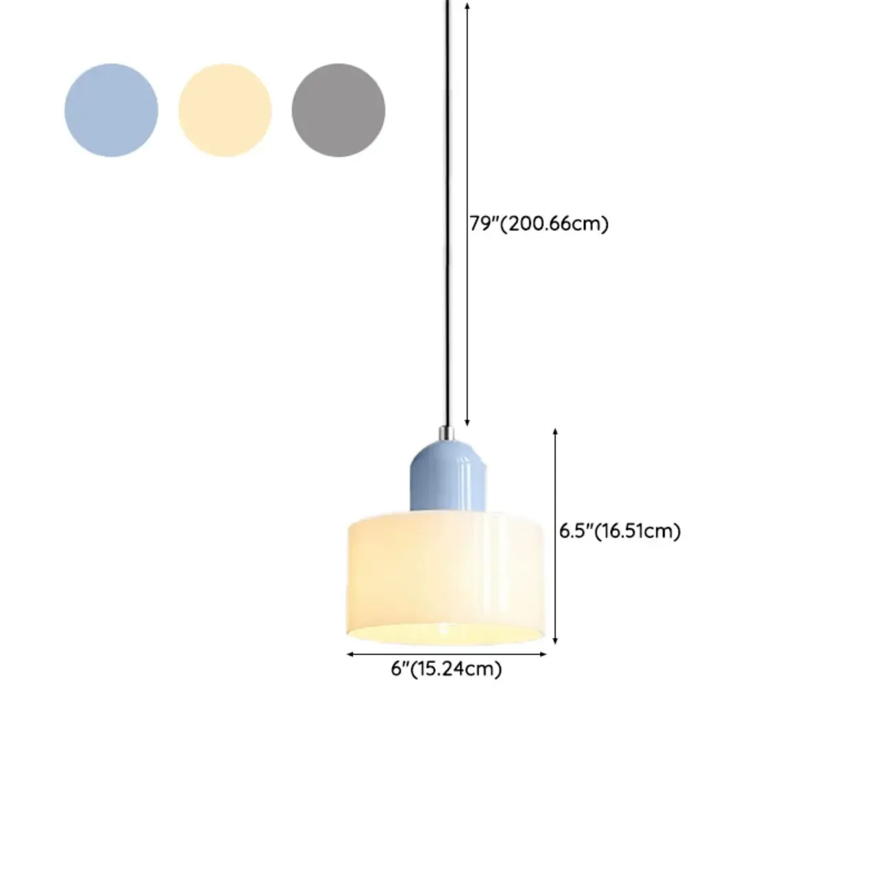 Cream Small Pendant Light with Glass Shade for Bedroom #size