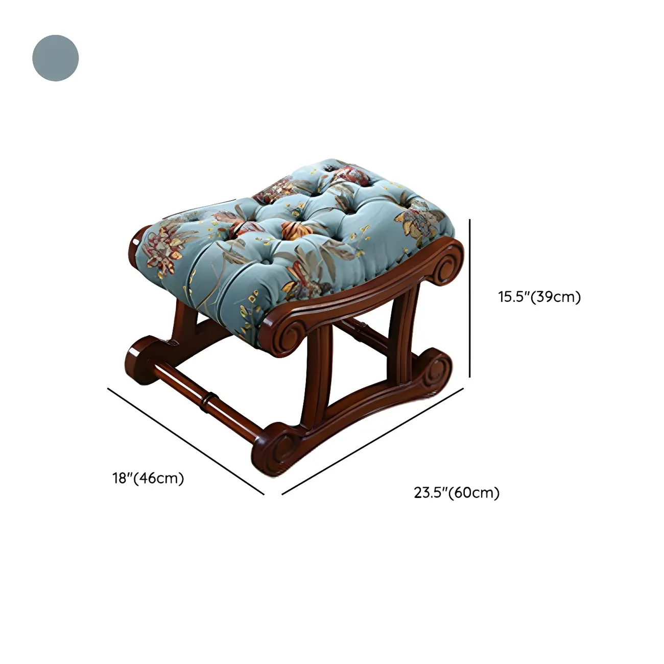 Vintage Upholstered Rocking Chair with Ottoman for Living Room #size | homeyfad