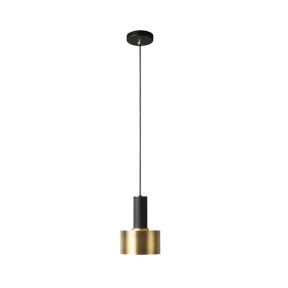 Golden Black Metal Pendant Light for Bedside with Long Line Image - 6