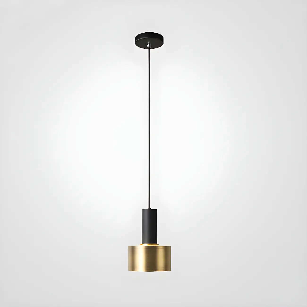 Golden Black Metal Pendant Light for Bedside with Long Line Image - 7 | homeyfad