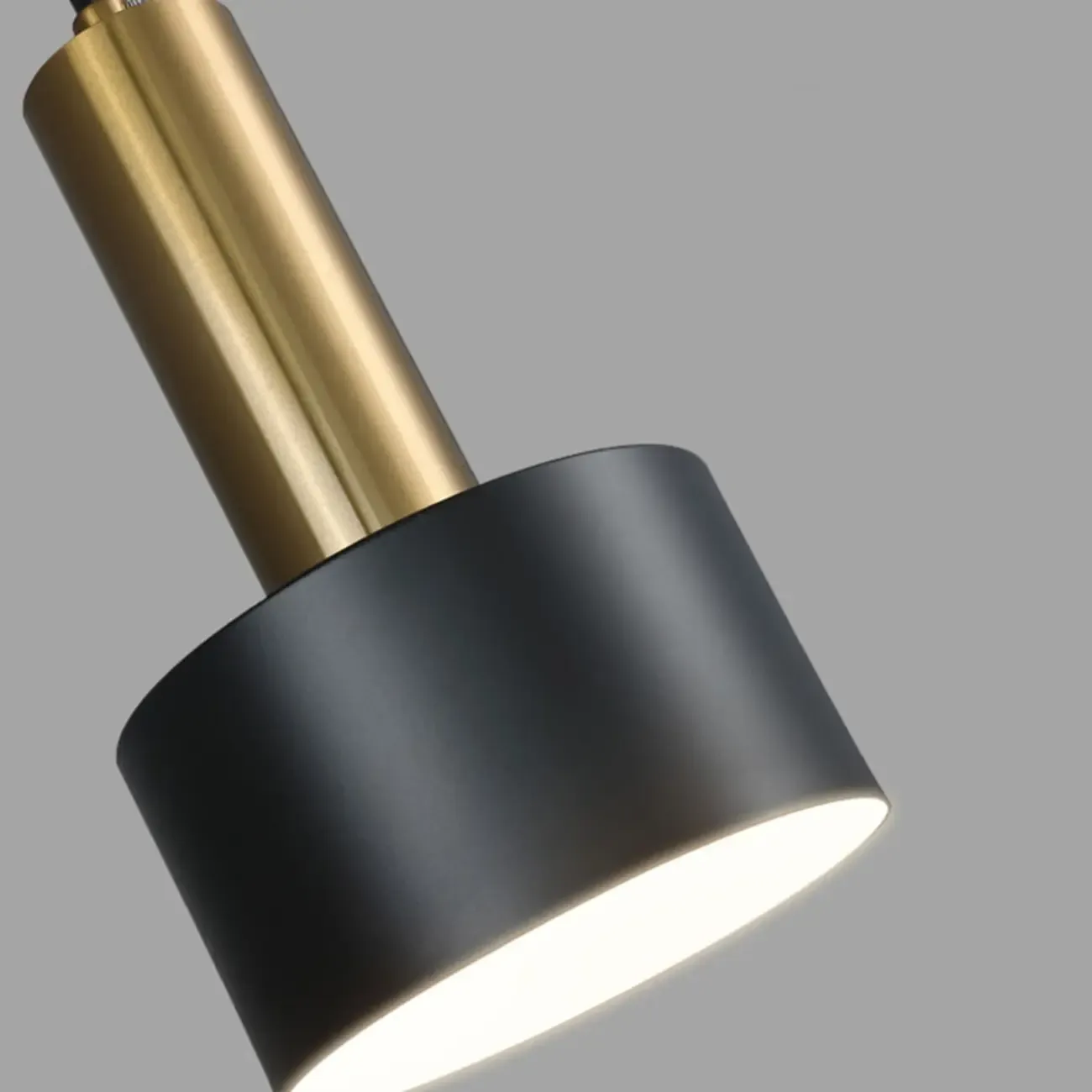 Golden Black Metal Pendant Light for Bedside with Long Line Image - 9