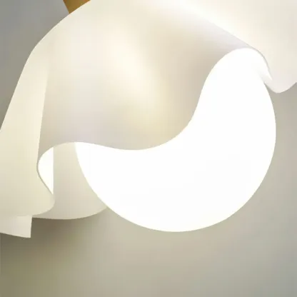 Modern White Acrylic Floral LED Pendant Light for Living Room Image - 8