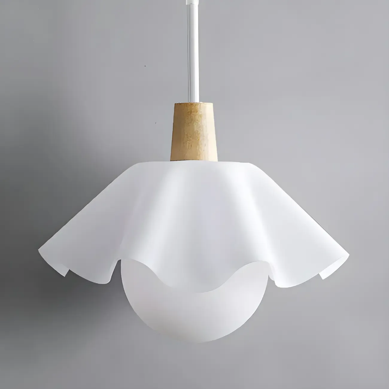 Modern White Acrylic Floral LED Pendant Light for Living Room Image - 10