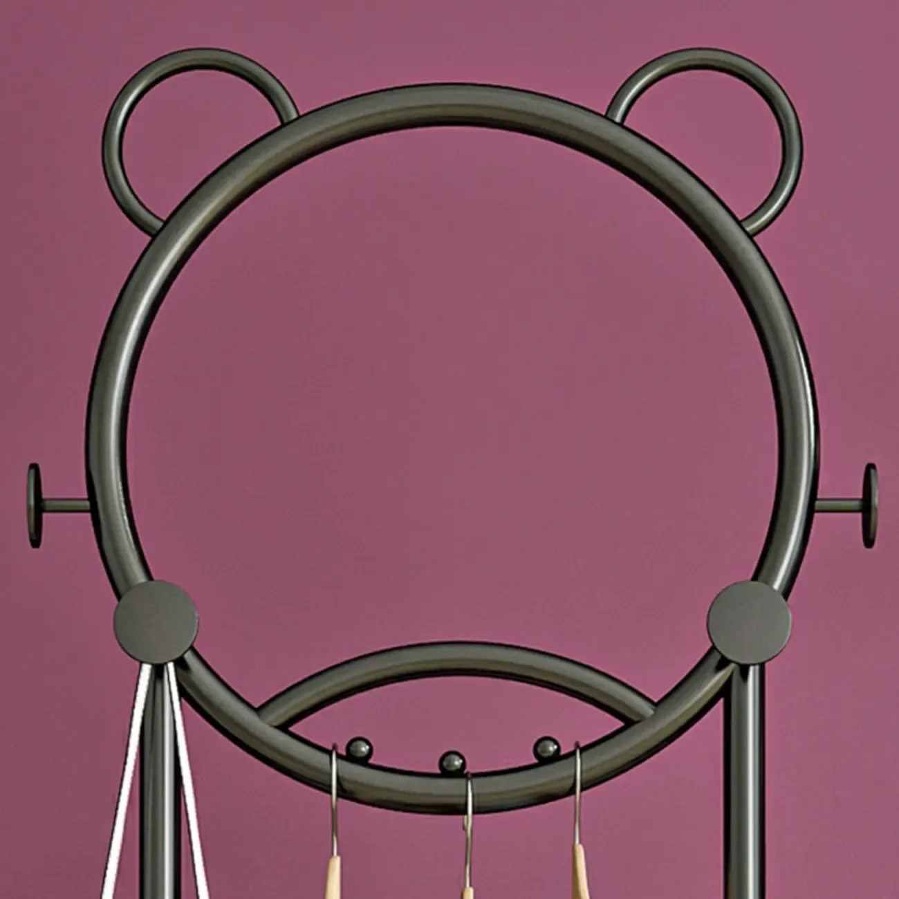 Elegant Metal Coat Rack with Hooks and Basket Image - 8