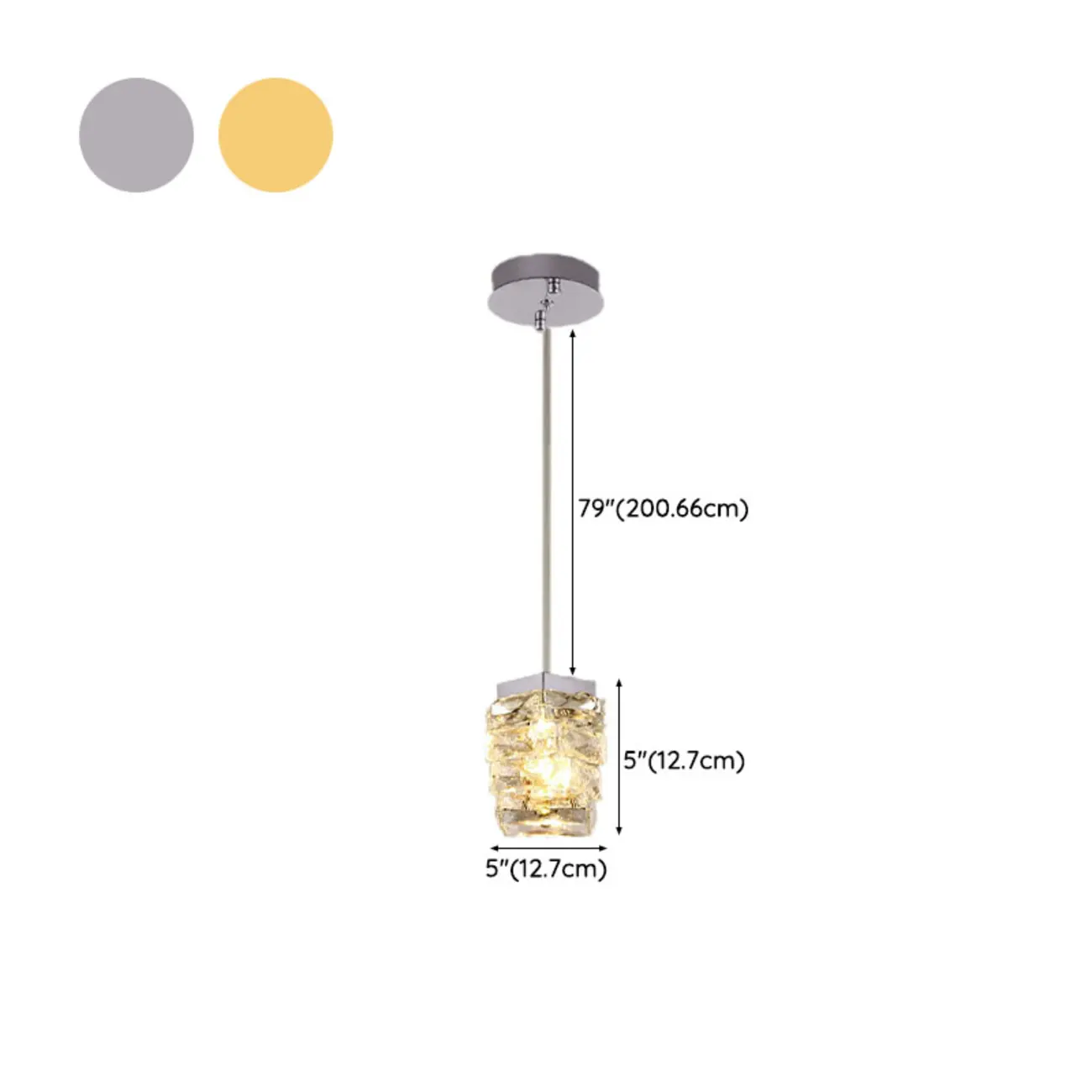 Designer Rectangle Crystal LED Pendant Light for Modern Home Décor #size | homeyfad