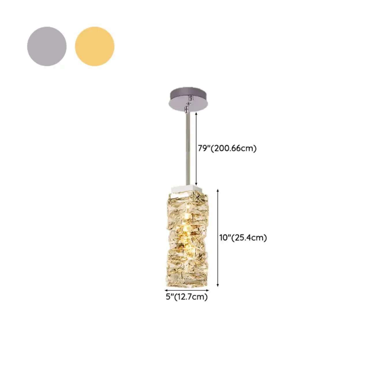 Designer Rectangle Crystal LED Pendant Light for Modern Home Décor Image - 13