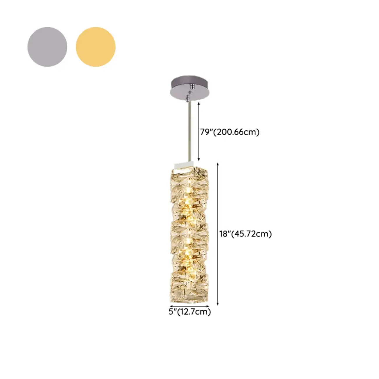 Designer Rectangle Crystal LED Pendant Light for Modern Home Décor Image - 14