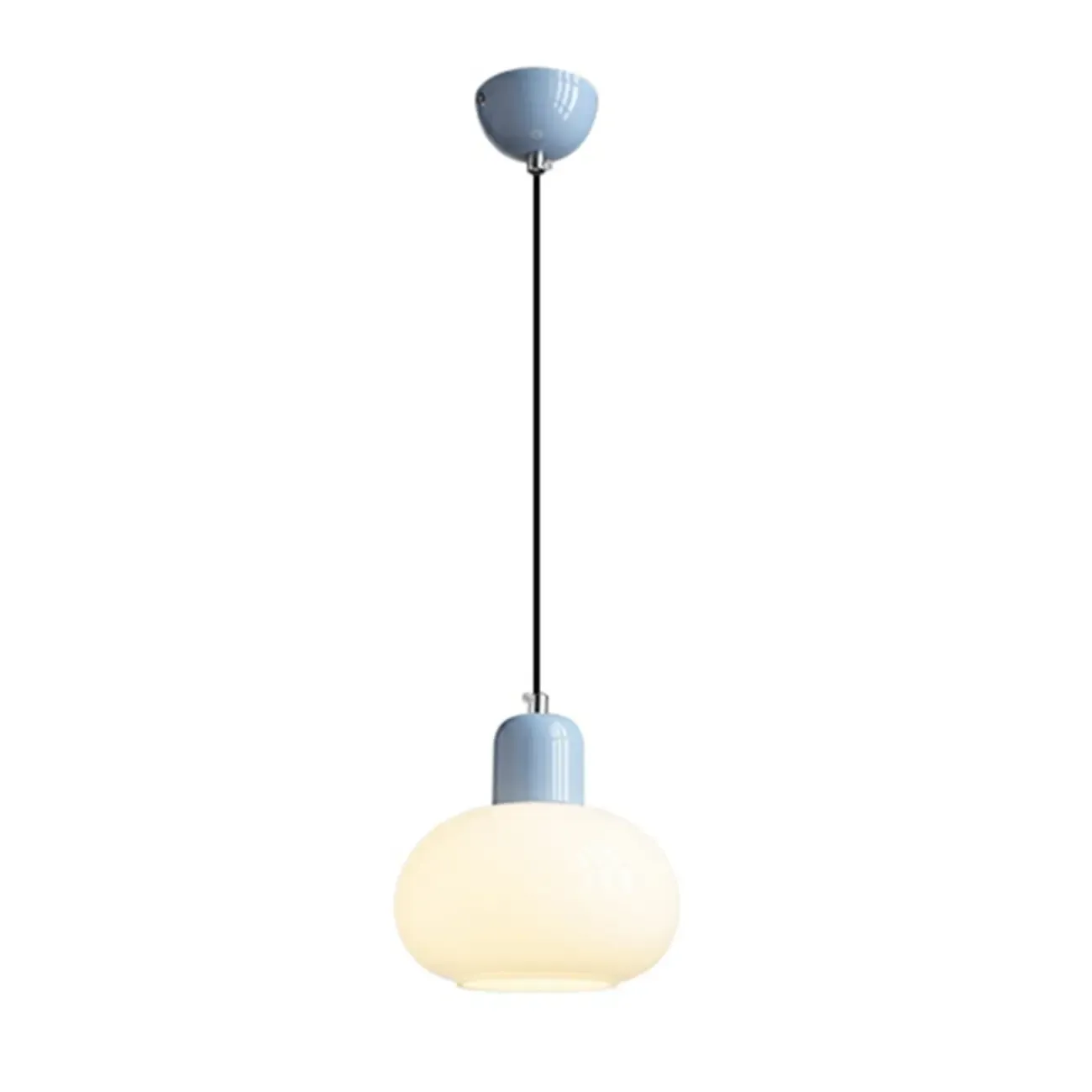 Cream LED Bedside Pendant Light with Adjustable Length Image - 5