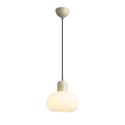 Cream LED Bedside Pendant Light with Adjustable Length Image - 6