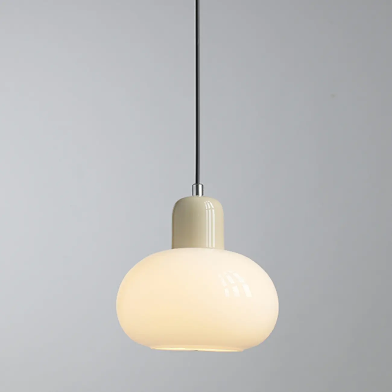 Cream LED Bedside Pendant Light with Adjustable Length Image - 8 | homeyfad