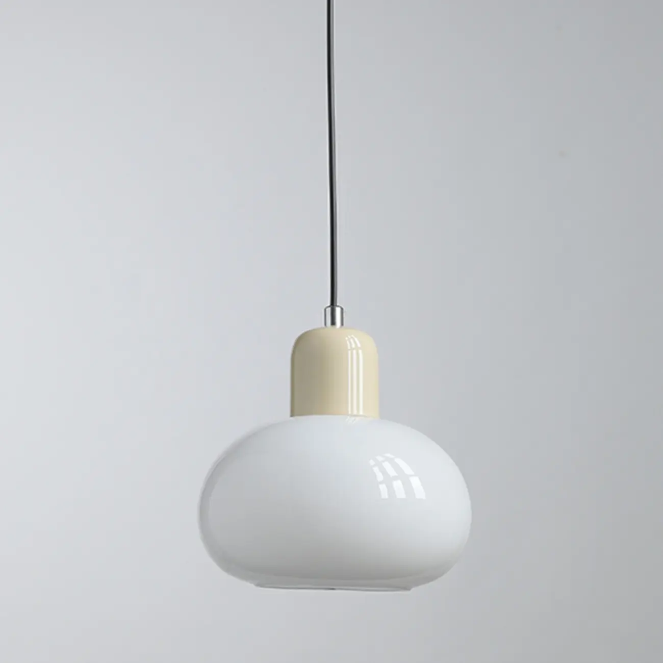 Cream LED Bedside Pendant Light with Adjustable Length Image - 9 | homeyfad