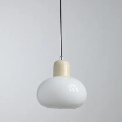 Cream LED Bedside Pendant Light with Adjustable Length Image - 9