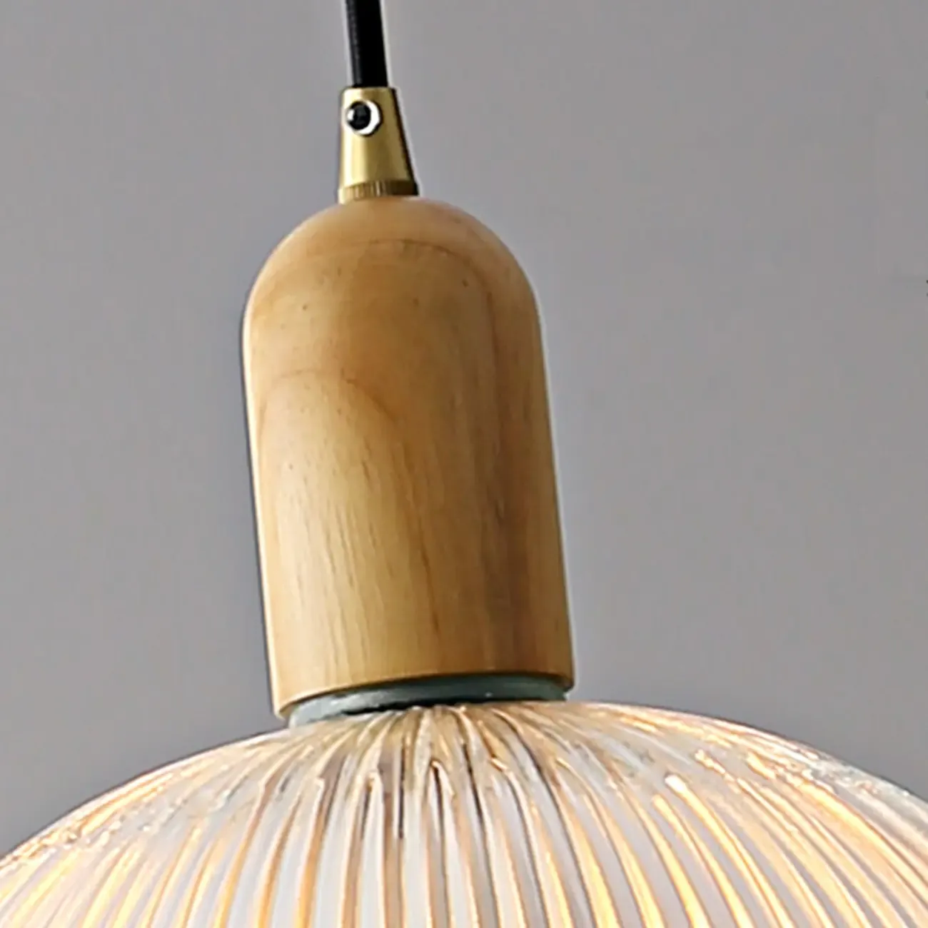 Modern Glass Hanging Dome Pendant With Adjustable Length Image - 6