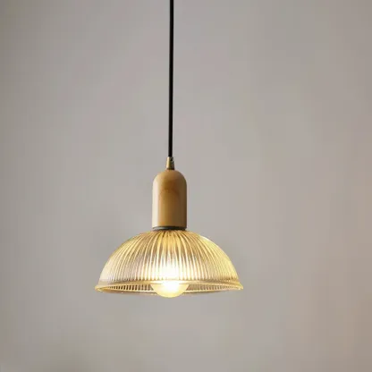 Modern Glass Hanging Dome Pendant With Adjustable Length  Image - 8