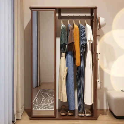 Modern Freestanding Hall Tree with Drawers and Cabinet Image - 3